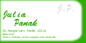 julia panak business card