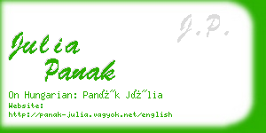 julia panak business card